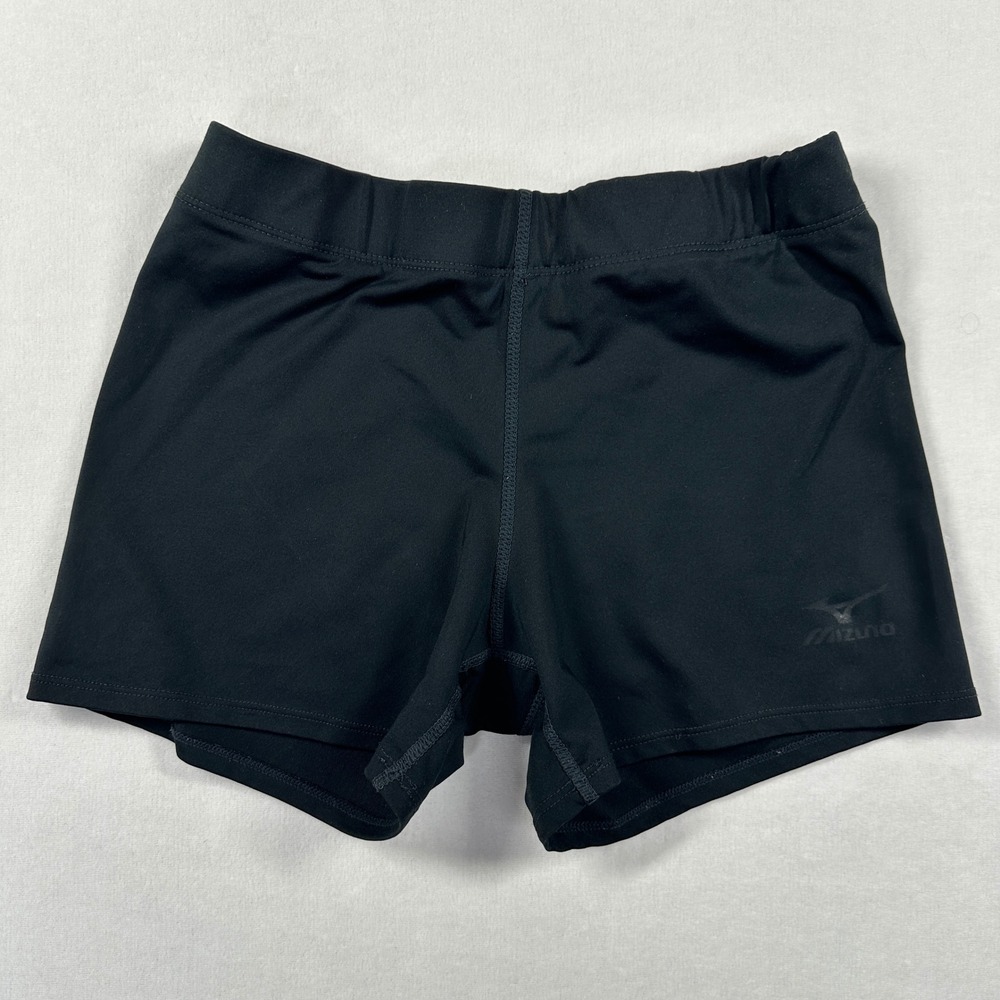 Mizuno Volleyball Shorts Medium Black Compression Spandex Athletic Booty Gym